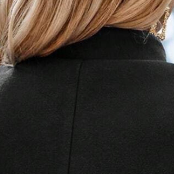 Classic Button Detail Open Front Cape Cloak Coat Jacket - Picture 4 of 5